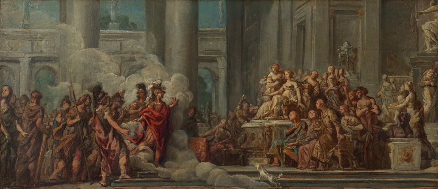Jean Bernard Restout - The Arrival of Aeneas in Carthage