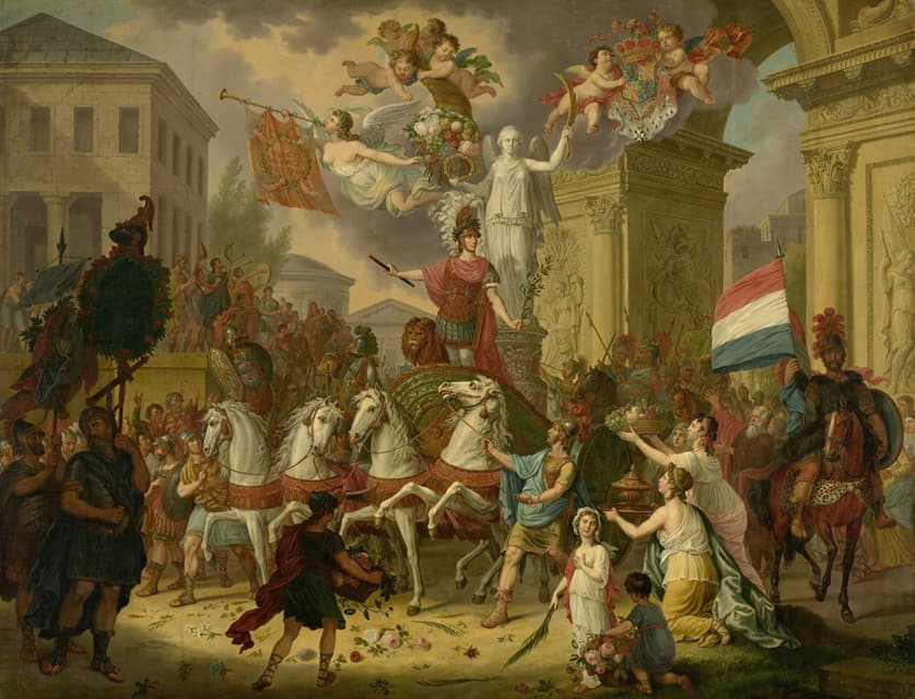 1815年，奥兰治王子、未来国王威廉二世作为滑铁卢英雄凯旋游行的寓言