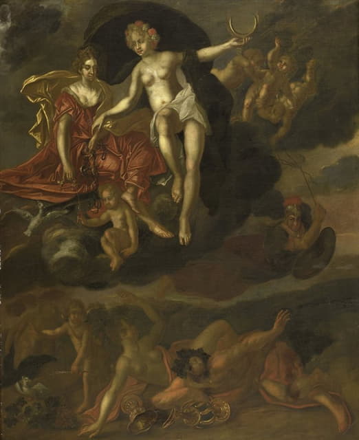 T. van Malsen - Diana and Virtus Punish Venus and Bacchus