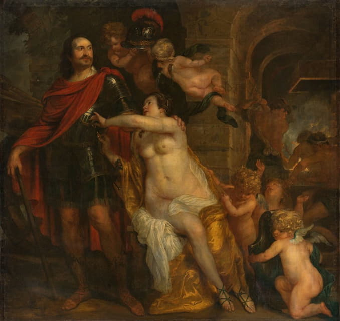 Thomas Willeboirts Bosschaert - Venus Arming a Warrior, possibly Johan Maurits, Count of Nassau-Siegen, at the Forge of Vulcan