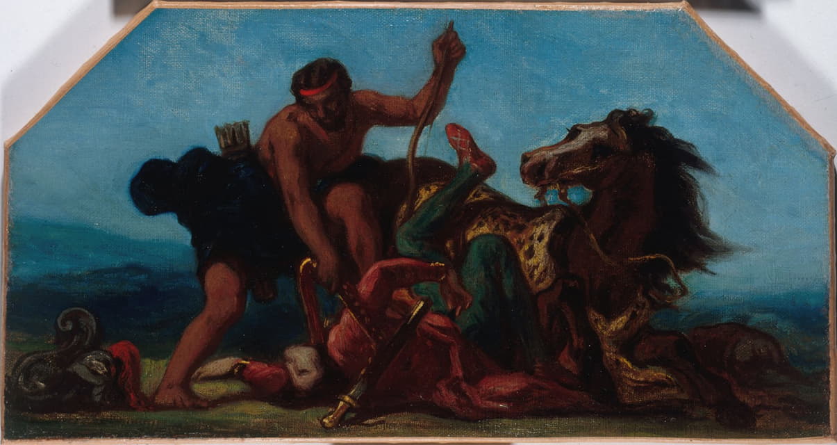 Eugène Delacroix - Hercule vainqueur d’Hippolyte, reine des Amazones