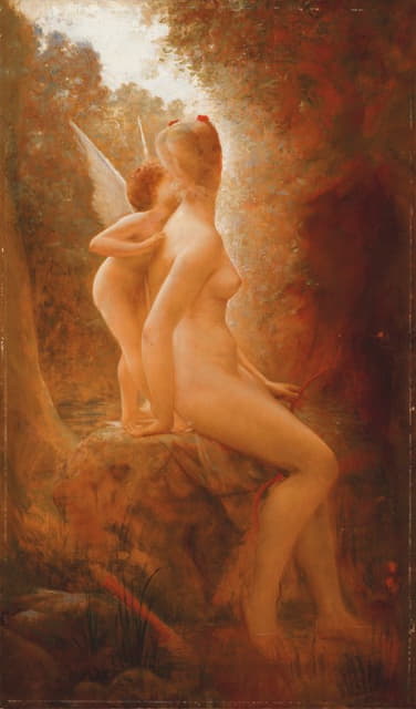 Charles Auguste Sellier - Cupid and Psyche