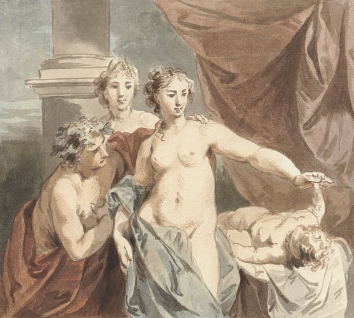 Jacob de Wit - Ceres, Venus, Bacchus en slapende Amor