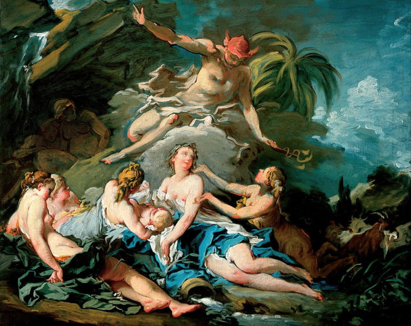 François Boucher - Mercury Entrusting the Infant Bacchus to the Nymphs of Nysa
