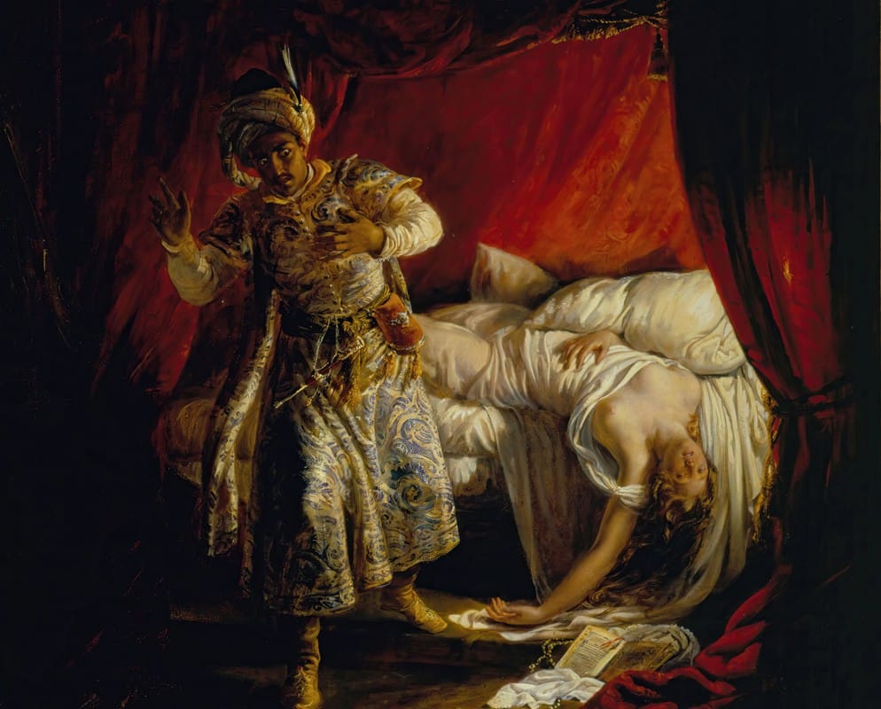 Alexandre Marie Colin - Othello and Desdemona