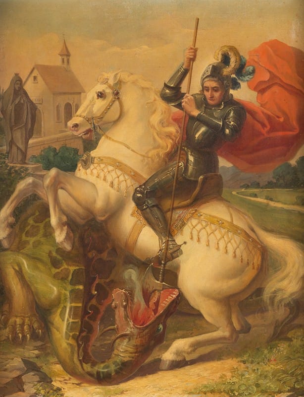 Kaspar Lessing - Saint George fighting the dragon