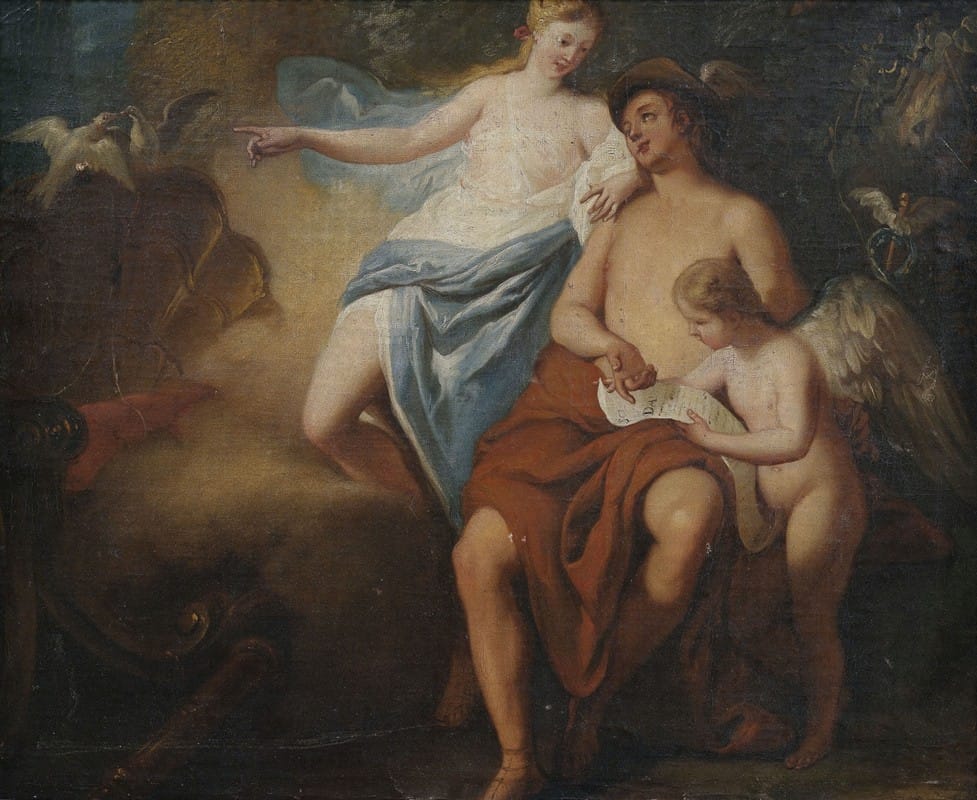 Italian School - Venus, Mercury and Cupid
