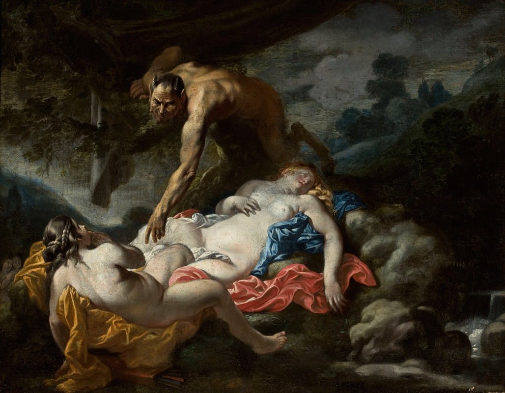 Anonymous - Satyr and nymphs
