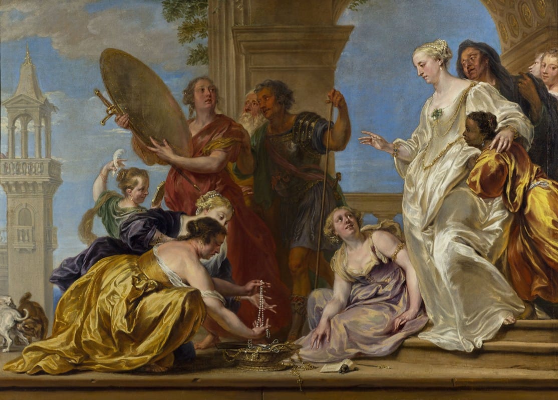 Jan Boeckhorst - Achilles among the Daughters of Lycomedes (Ovid, Metamorphoses, XIII, 162–170, Publius Papinius Statius (ca. 45–96))
