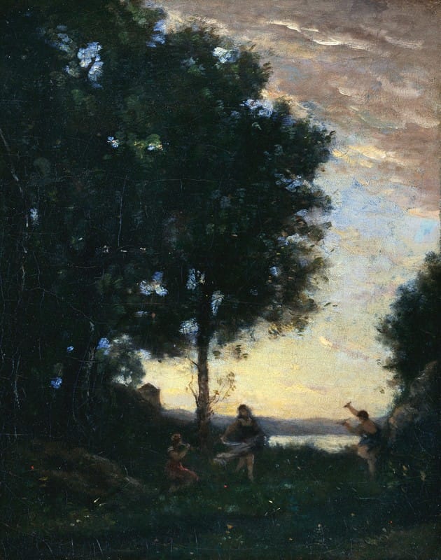 Jean-Baptiste-Camille Corot - Faunes et nymphes dansant (Fauns and Nymphs Dancing)