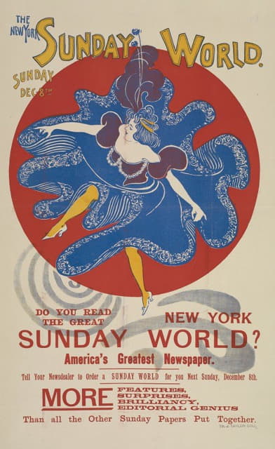 纽约周日世界。12月8日星期日。1895