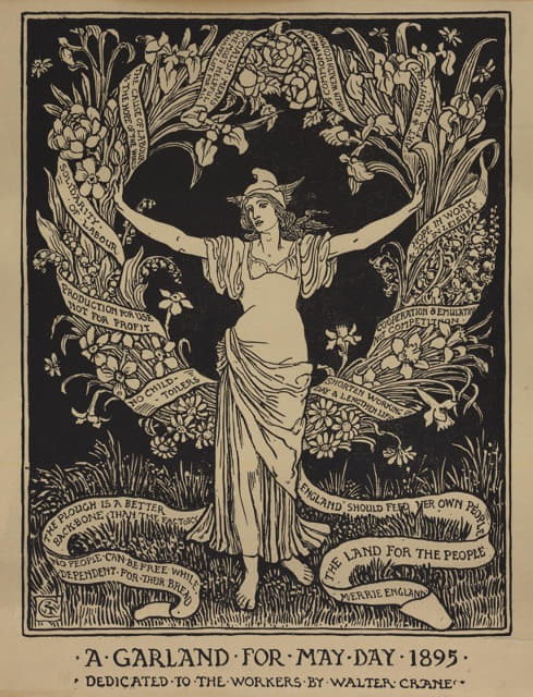 Walter Crane - A Garland for May Day