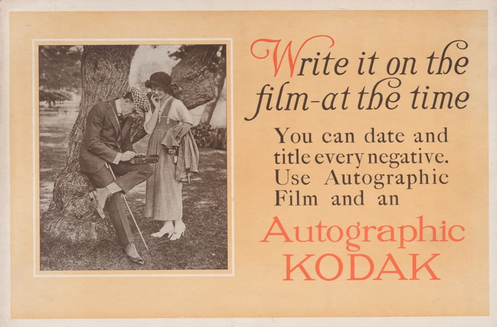 Anonymous - Autographic Kodak – write it on the film – at the time.