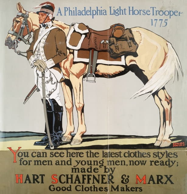 Edward Penfield - A Philadelphia light horse trooper, 1775