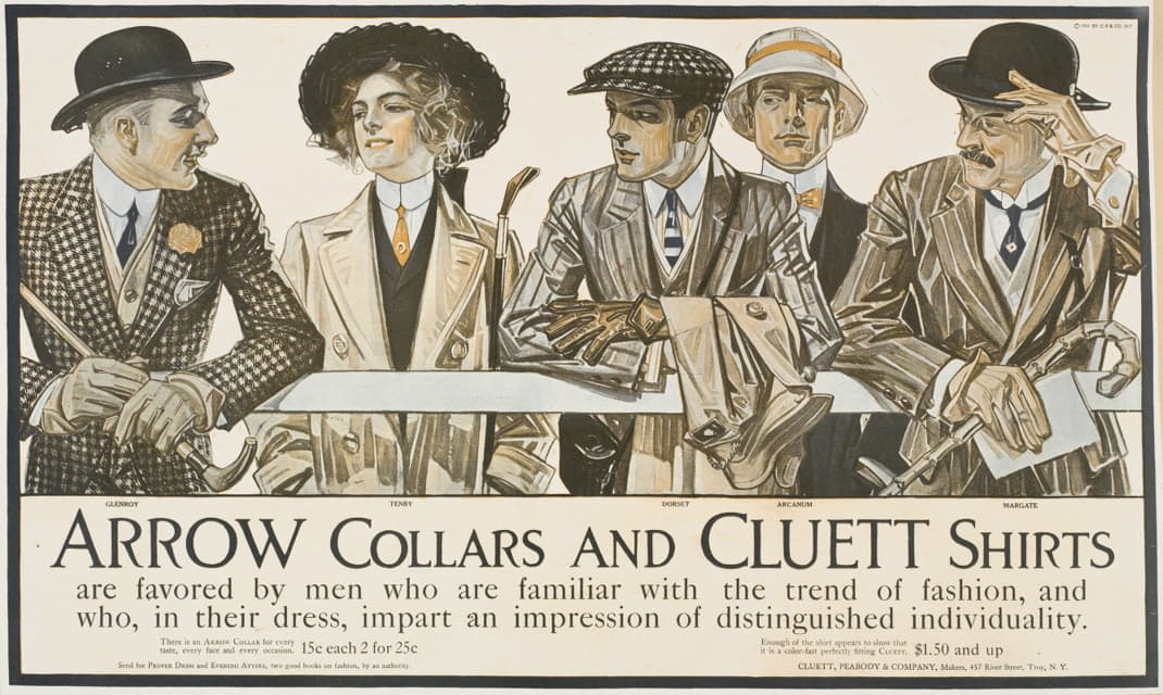 J.C. Leyendecker - Arrow collars. Cluett shirts