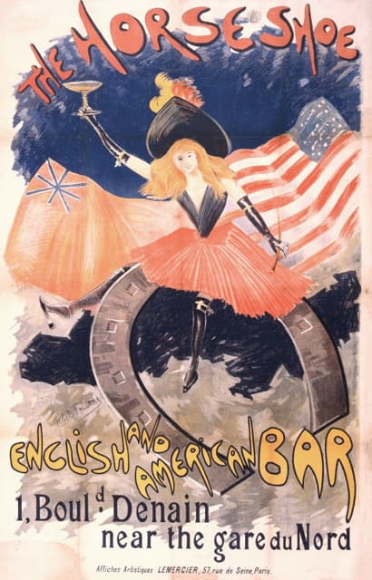 Louis Abel-Truchet - The horseshoe English and American bar, 1, Bould. Denain near the Gare du Nord