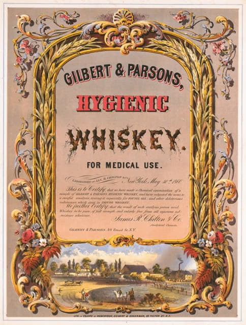 Robertson, Seibert & Shearman. - Gilbert & Parsons, hygienic whiskey–for medical use