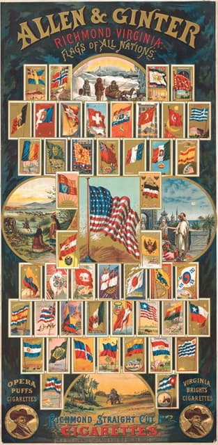 Allen&Ginter，弗吉尼亚州里士满，各国国旗