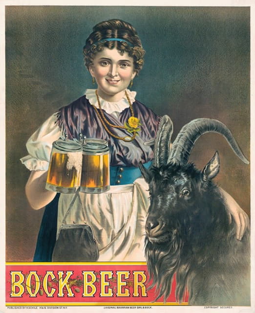 博克啤酒，原始巴伐利亚啤酒女孩&博克