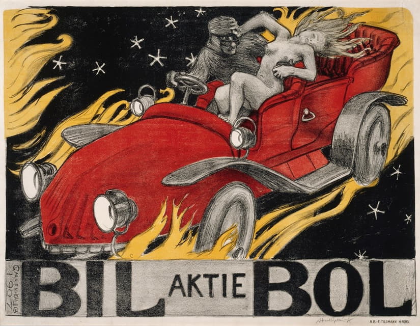 Akseli Gallen-Kallela - Bil-Bol, Poster for an Automobile Retailer
