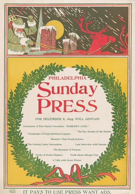 Anonymous - Philadelphia Sunday Press; December 8th