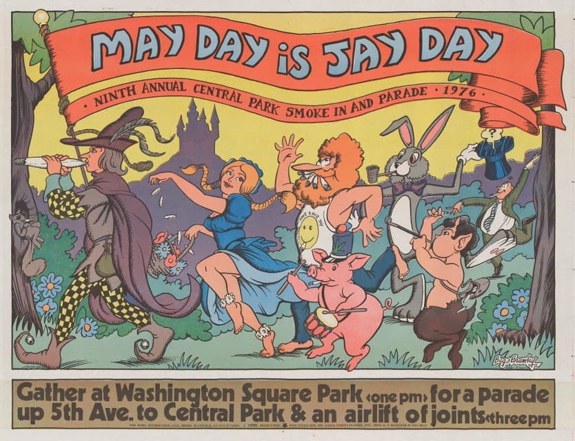 Bugs Bramley - May day is jay day – ninth annual Central Park smoke in