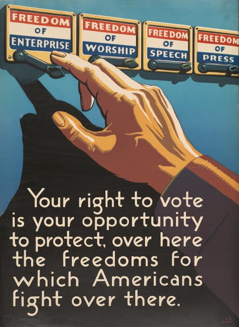 你的投票权是你保护美国人民为之奋斗的自由的机会
