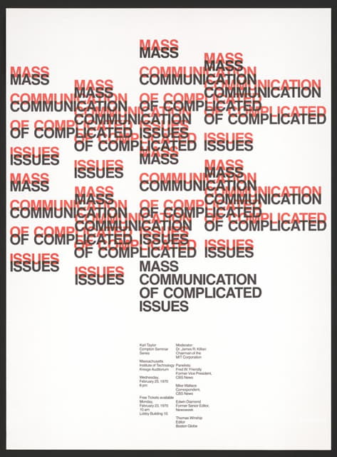 复杂问题的大众传播卡尔·泰勒·康普顿研讨会系列。