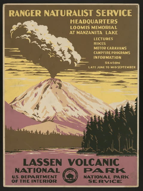 拉森火山国家公园，护林员博物学家服务处