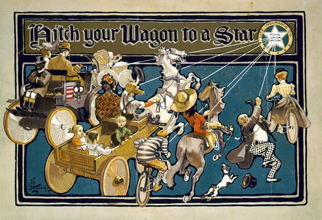 J.C. Leyendecker - Hitch your wagon to a star