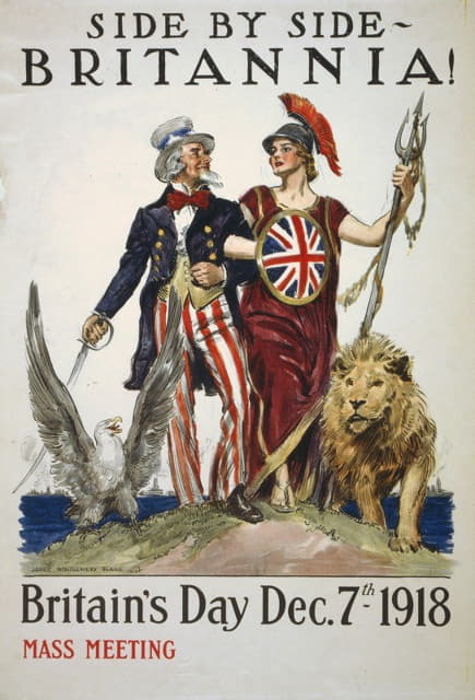 James Montgomery Flagg - Side by side – Britannia! Britain’s Day Dec. 7th 1918