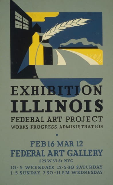 Benjamin Sheer - Exhibition Illinois Federal Art Project Works Progress Administration