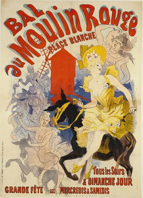Jules Chéret - Bal Au Moulin Rouge Place Blanche