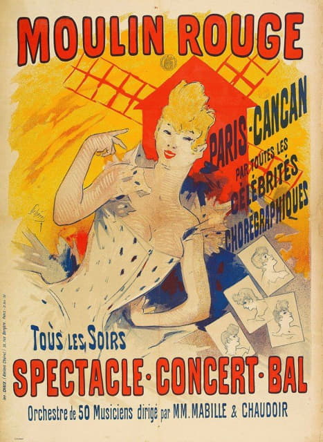 Jules Chéret - Moulin Rouge, Paris-Cancan