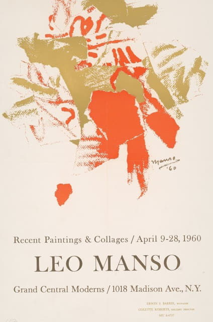 Leo Manso - Leo Manso, recent paintings and collages