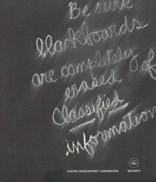 Remi Kramer - Be sure blackboards are completely erased of classified information