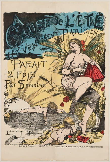Adolphe Léon Willette - A Cause De L’ete N L’evenement Parisien