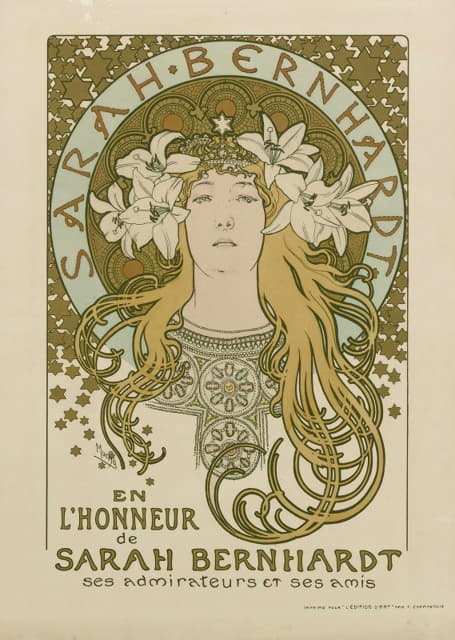 Alphonse Mucha - En l’honneur de Sarah Bernhardt – ses admirateurs et ses amis