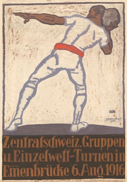 Eduard Renggli - Zentralschweizer Gruppen u. Einzelwett-Turnen in Emmenbrücke 6. Aug. 1916