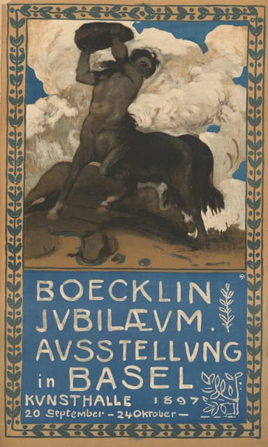 博克林的周年纪念。巴塞尔展览，昆斯特哈勒，1897年