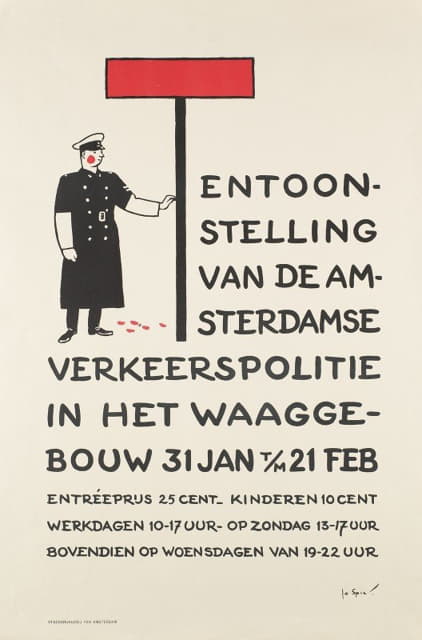 “阿姆斯特丹交通警察在图书馆的审计”海报