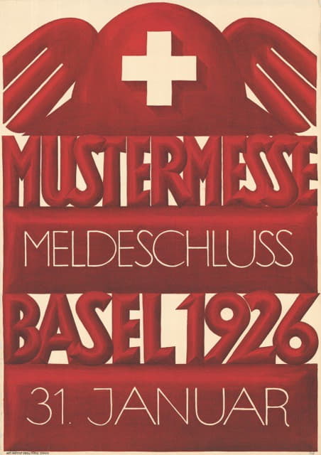 Robert Stöcklin - Mustermesse Basel 1926, Meldeschluss 31. Januar