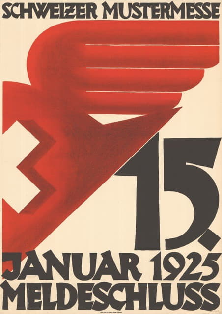 Robert Stöcklin - Schweizer Mustermesse, 15. Januar 1925 Meldeschluss