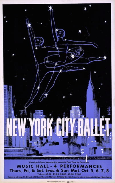 纽约市芭蕾舞团克利夫兰歌剧协会首次在克利夫兰音乐厅演出