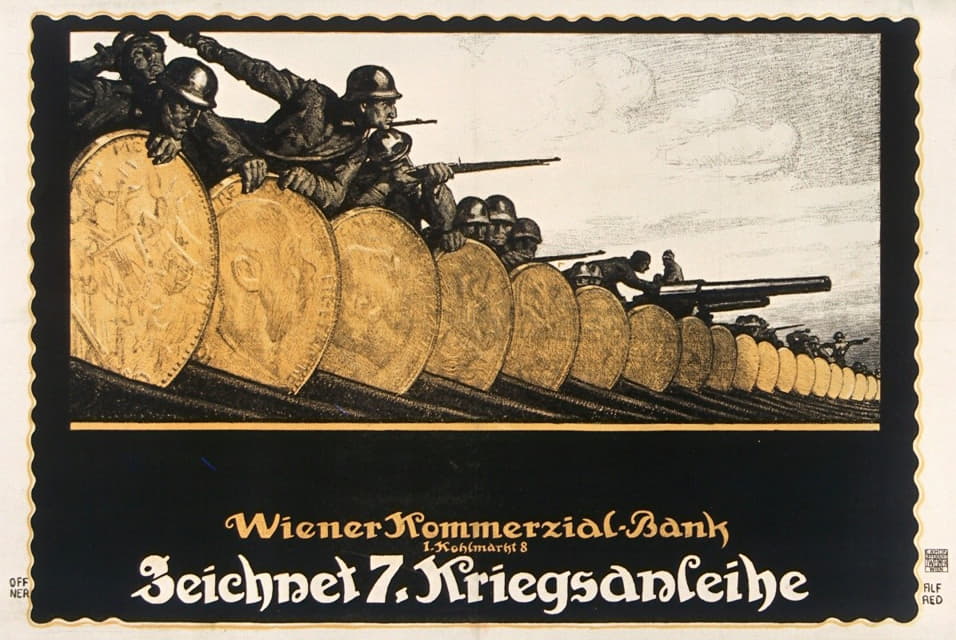 Alfred Offner - Wiener Kommerzial-Bank, Zeichnet 7. Kriegsanleihe