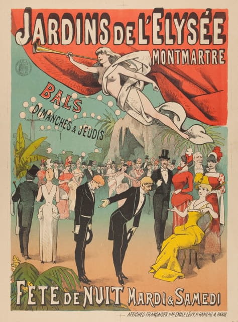 Anonymous - Jardins De L’elysee Montmartre Bals Dimanches And Jeudis Fete De Nuit Mardi And Samedi