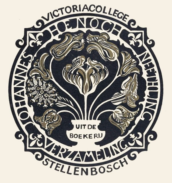 Carel Adolph Lion Cachet - Ex libris van de Johannes Henoch Neethling verzameling ondergebracht bij Victoria College in Stellenbosch