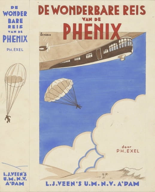 F. Ockerse - Bandontwerp voor; Philipp Exel, De wonderbare reis van de Phenix, 1934