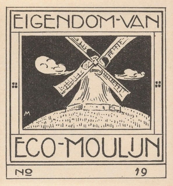 Simon Moulijn - Ex libris van Eco Moulijn