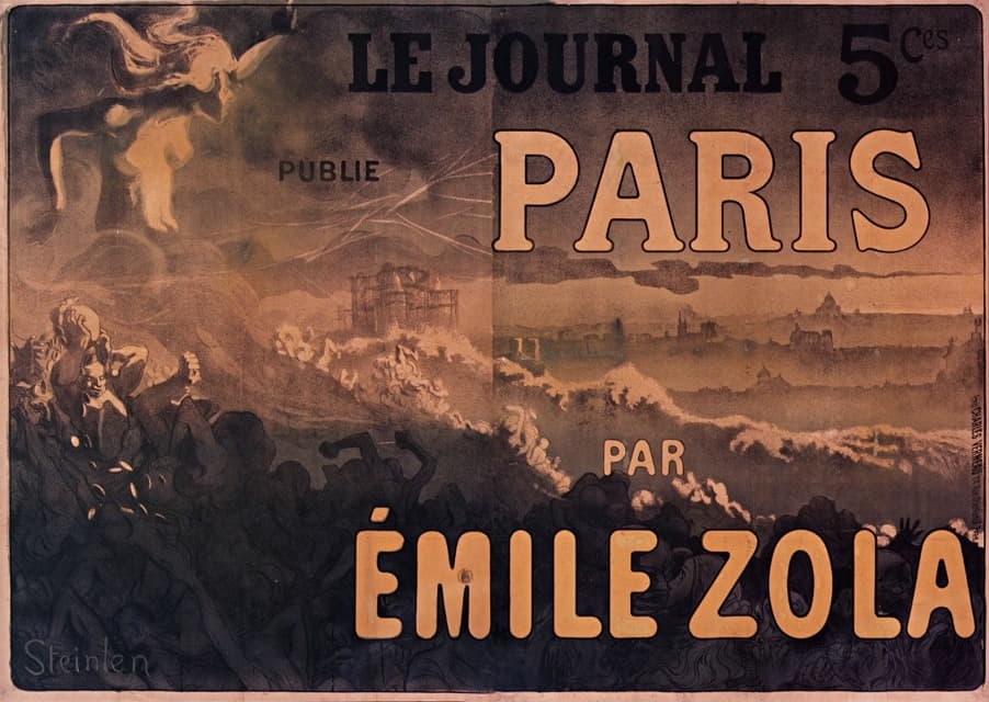 Théophile Alexandre Steinlen - Le Journal publie Paris par Emile Zola
